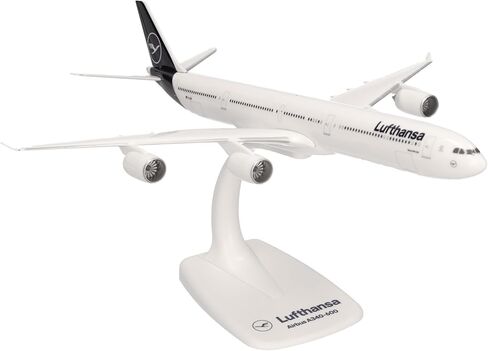 Herpa Snap-fit Airplane Model Lufthansa Airbus A340-600 on Scale of 1:250, Plastic Miniature with pedastal, Model Building, Collectors Edition in Kuwait