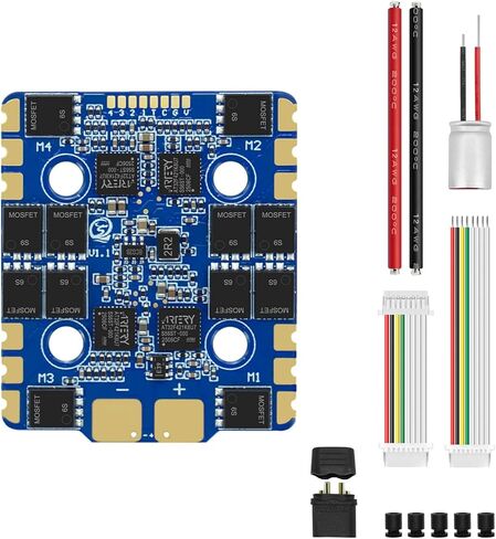 SEQURE Brushless 4 in 1 ESC 65A 2S-6S Electric Speed Controller with 20x20mm Mounting Hole for FPV Drones Racing Freestyle - AM32 in Saudi Arabia