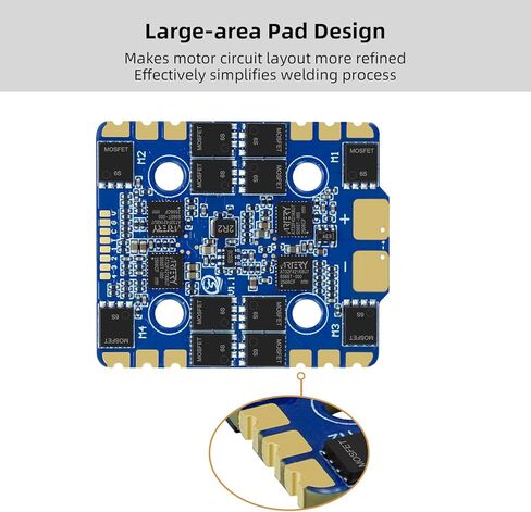 SEQURE Brushless 4 in 1 ESC 65A 2S-6S Electric Speed Controller with 20x20mm Mounting Hole for FPV Drones Racing Freestyle - AM32 in Saudi Arabia