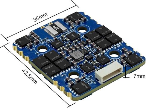 SEQURE Brushless 4 in 1 ESC 65A 2S-6S Electric Speed Controller with 20x20mm Mounting Hole for FPV Drones Racing Freestyle - AM32 in Saudi Arabia