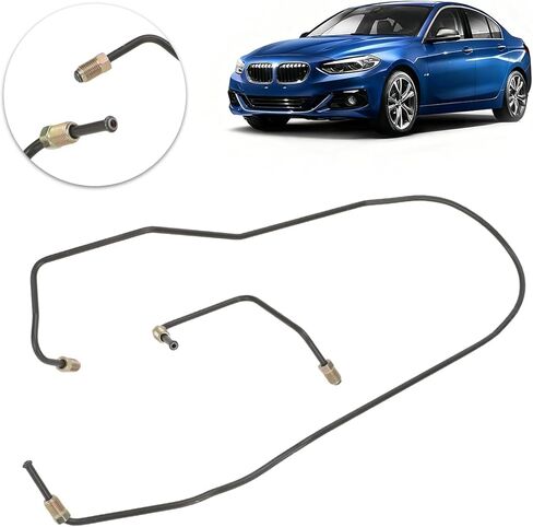 مجموعة خط الفرامل الخلفية الفولاذية (يسار ويمين) لسيارة BMW 1 Series E81 و3 Series E90، استبدال مباشر للجزء 34326853525 و34326853523، يمنع تسرب السوائل والدواسة الناعمة in Kuwait