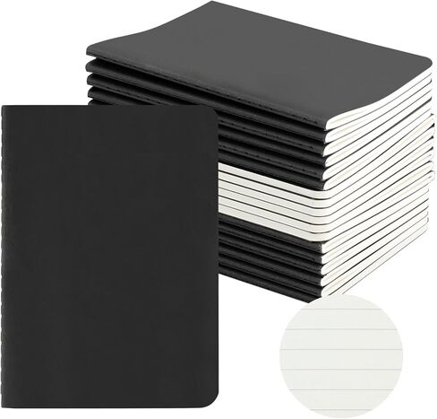 HOMEMARS Dot Grid Pocket Notebooks، 18 حزمة، 100GSM، A6، دفتر صغير، 3.9 بوصة × 5.5 بوصة، أسود، دفاتر يومية لمجلة السفر، العمل والمدرسة، ورق سميك، منقط، مذكرة مذكرات يومية، 100 جم/م2، A6 in Kuwait