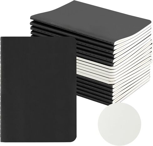 HOMEMARS Dot Grid Pocket Notebooks,18 Pack,100GSM,A6,Small notebook,3.9" x 5.5", Black, Journaling Notebooks for Travel Journal, Work & School,Thick Paper,Dotted, Journal Diary Memo,100 g/m²,A6 in Saudi Arabia