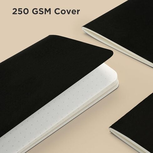 HOMEMARS Dot Grid Pocket Notebooks,18 Pack,100GSM,A6,Small notebook,3.9" x 5.5", Black, Journaling Notebooks for Travel Journal, Work & School,Thick Paper,Dotted, Journal Diary Memo,100 g/m²,A6 in Saudi Arabia