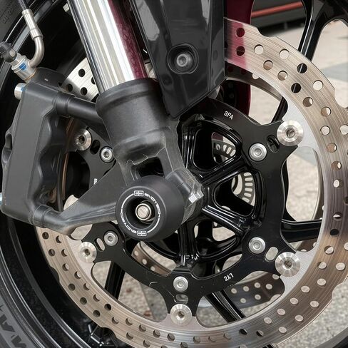 مزلقات الإطار مناسبة لـ CFMOTO 675SS 675NK 675SR 675SR-R واقيات المحور الأساسية من الألومنيوم الأمامي والخلفي، مع غلاف من النايلون، وملحقات قضيب التصادم CF MOTO in Kuwait