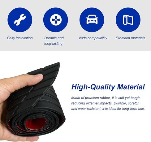 Car Rear Bumper Protector, 41 × 3.3 Inch Anti-Scratch Anti-Slip Auto Trunk Door Protective Strip, Rear Bumper Edge Guard Trimmable Trunk Anti-Collision Strip for Car Truck SUV in Saudi Arabia