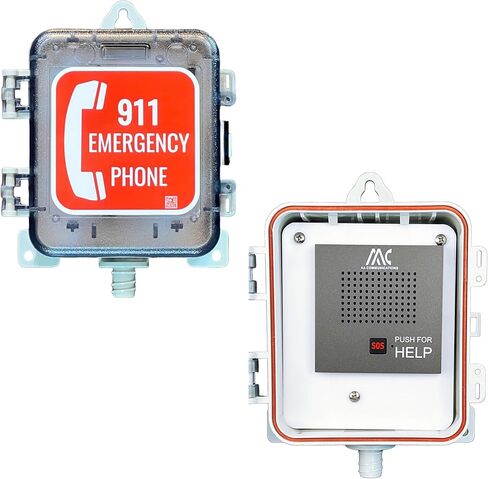 Outdoor Weatherproof Emergency Speaker Phone Call Box, Phone Line Direct Power Two-Way Handsfree Professional SOS 911 for Public Pools Universal Compatible Waterproof Calling System in Saudi Arabia
