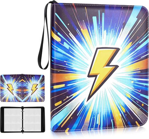 9 Pocket Top-Loading Trading Card Binder, 900 Pockets Card Book Holder with 50 Removable Sleeves, Double-Sided 3-Ring Zip,Waterproof PU Cover with Full Zipper,Card Albums Gifts for Serious Collectors in Saudi Arabia