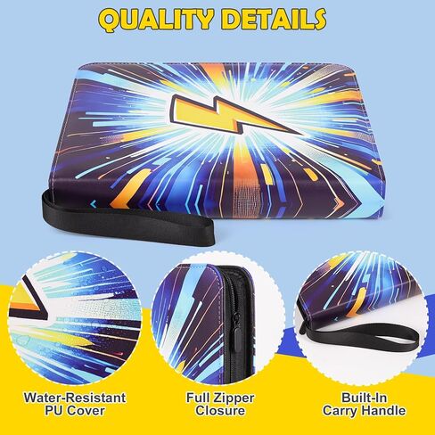 9 Pocket Top-Loading Trading Card Binder, 900 Pockets Card Book Holder with 50 Removable Sleeves, Double-Sided 3-Ring Zip,Waterproof PU Cover with Full Zipper,Card Albums Gifts for Serious Collectors in Saudi Arabia