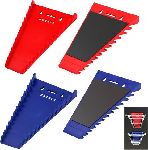 4-Pack Magnetic Wrench Organizer, Wrench Holder Set for Tool Box Drawer, SAE(1/4" - 15/16") and Metric(6mm-24mm) in Saudi Arabia
