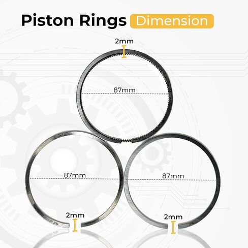 REDiesel Engine Piston Ring Set Standard Size Replacement Kit – High Performance Compression Rings, Oil Control & Heat Resistant – Easy Installation Automotive Engine Parts in Saudi Arabia