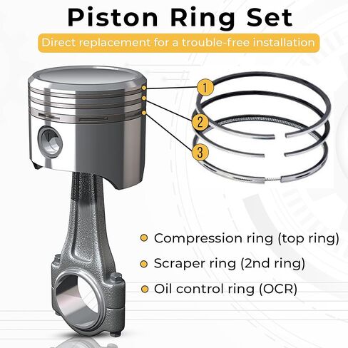 REDiesel Engine Piston Ring Set Standard Size Replacement Kit – High Performance Compression Rings, Oil Control & Heat Resistant – Easy Installation Automotive Engine Parts in Saudi Arabia