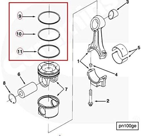 REDiesel Engine Piston Ring Set Standard Size Replacement Kit – High Performance Compression Rings, Oil Control & Heat Resistant – Easy Installation Automotive Engine Parts in Saudi Arabia