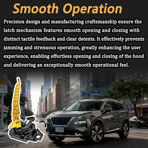 مزلاج قفل تحرير الغطاء الأمامي متوافق مع Nissan Rogue 2021-2025، استبدال قفل مزلاج الغطاء الأمامي Assy لـ 656016RA0A 65601 6RA0A 65601-6RA0A in Kuwait