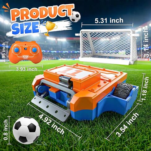 Remote Control Football Cars Set, Soccer RC Car Toy with Goal & Ball Remote Control Fighting Robots Birthday Twin Gifts for 4 5 6 7 8+ Year Old Boys Girls(2 Packs) in Saudi Arabia