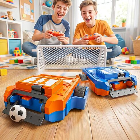 Remote Control Football Cars Set, Soccer RC Car Toy with Goal & Ball Remote Control Fighting Robots Birthday Twin Gifts for 4 5 6 7 8+ Year Old Boys Girls(2 Packs) in Saudi Arabia