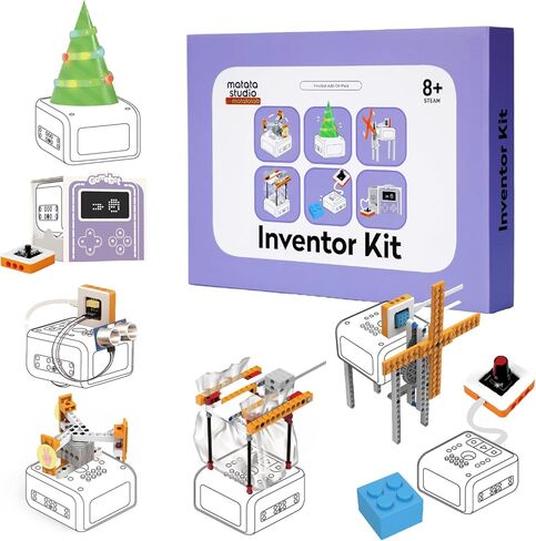 Inventor Kit for VinciBot Coding Robot, Electronic STEM Kit with programmable Module to Learn Programmable Electronic Projects for School Classroom Kids Ages 8+ in Saudi Arabia