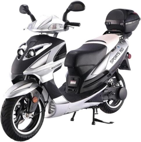 HHH 150cc Scooter Vienna 150 Gas Street Scooter for Adult Lancer 150 Fully Automatic and Led Lights Gy6 Engine 13 inch Tires (Black) in Saudi Arabia