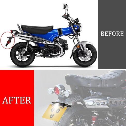 DAX125 Fender Eliminator Tail Tidy Kit Compatible with 2022-2025 Dax 125 License Plate Mount with Turn Signals Rear - Clear in Saudi Arabia