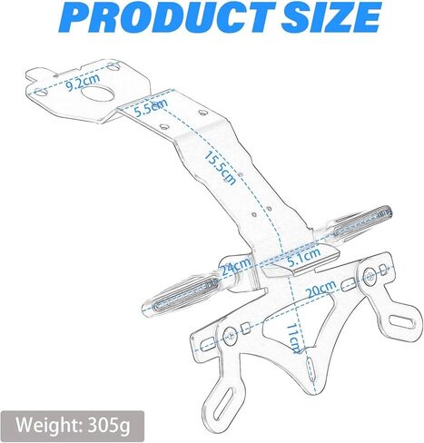 DAX125 Fender Eliminator Tail Tidy Kit Compatible with 2022-2025 Dax 125 License Plate Mount with Turn Signals Rear - Clear in Saudi Arabia