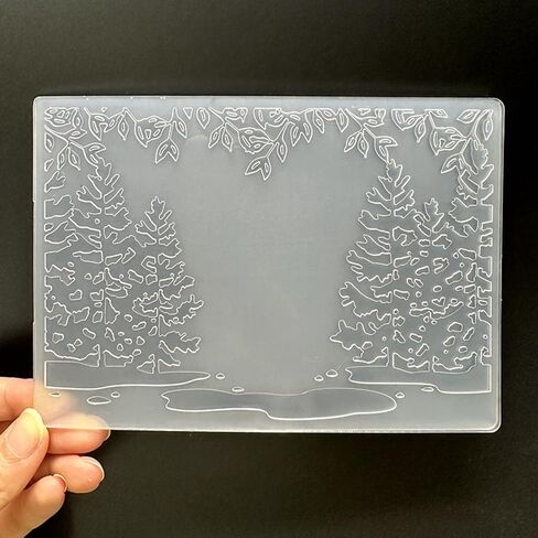 3D Plastic Embossing Folder Template Christmas Pine Tree Texture A6 Size for Card Making DIY Scrapbooking Paper Crafting Handmade Crafts Scrapbooking Arts Supplies Scrapbook Decor in Saudi Arabia