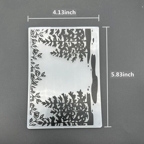 3D Plastic Embossing Folder Template Christmas Pine Tree Texture A6 Size for Card Making DIY Scrapbooking Paper Crafting Handmade Crafts Scrapbooking Arts Supplies Scrapbook Decor in Saudi Arabia