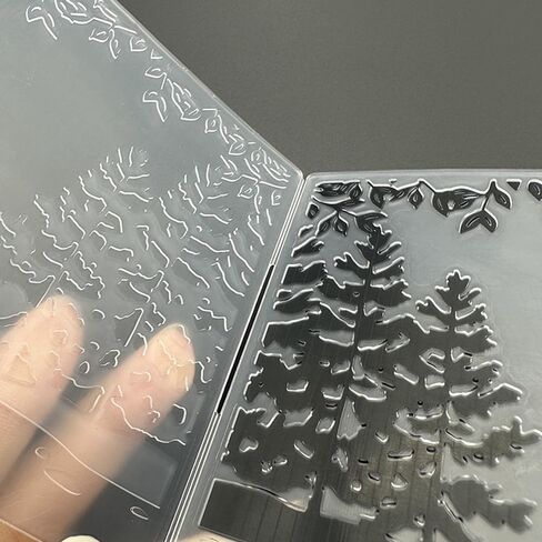 3D Plastic Embossing Folder Template Christmas Pine Tree Texture A6 Size for Card Making DIY Scrapbooking Paper Crafting Handmade Crafts Scrapbooking Arts Supplies Scrapbook Decor in Saudi Arabia