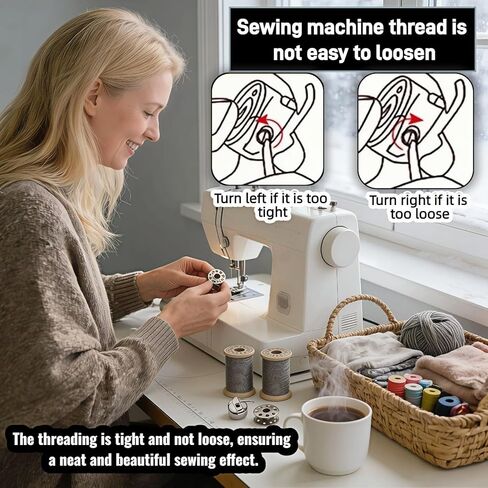 Sewing Machine Bobbin Case 4-Pack - Stainless Steel Bobbin for Front-Loading 15 Class Machines, Compatible with Most Home & Vintage Sewing Machines, Non-Snag Design, Durable Replacement Spool Case in Saudi Arabia