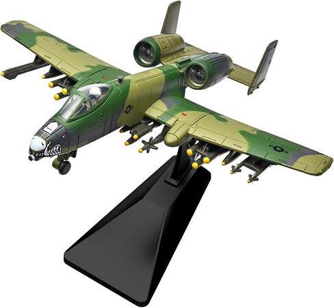 RZAPE 1:72 A-10 نموذج طائرة هجومية من خليط معدني مع ضوء وصوت، تعبئة صندوق هدايا، طائرة عسكرية قابلة للتجميع (أخضر) in Kuwait