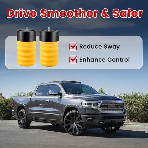 2PCS Rear Air Suspension Helper Spring Compatible with Dodge RAM ProMaster 1500 2500 3500 2014-2020 Air Helper Spring Kit Left & Right, 2Pcs Yellow Replace# SSR-313-54 SSR31354 313-54 31354 in Kuwait