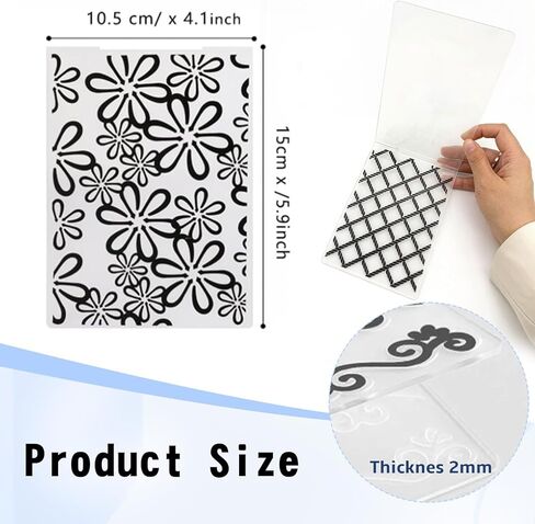 20pcs Embossing Folders,Plastic Paper Card Decorating Mold Embossing Folder for Card Making, 5.8 x 4.1 Inch Embossing Machine Template Paper Card Folder in Saudi Arabia