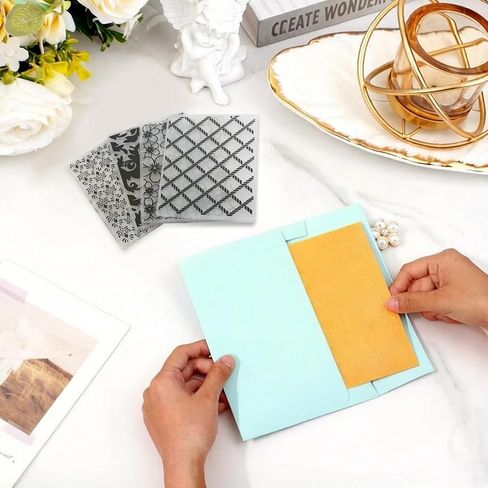 20pcs Embossing Folders,Plastic Paper Card Decorating Mold Embossing Folder for Card Making, 5.8 x 4.1 Inch Embossing Machine Template Paper Card Folder in Saudi Arabia