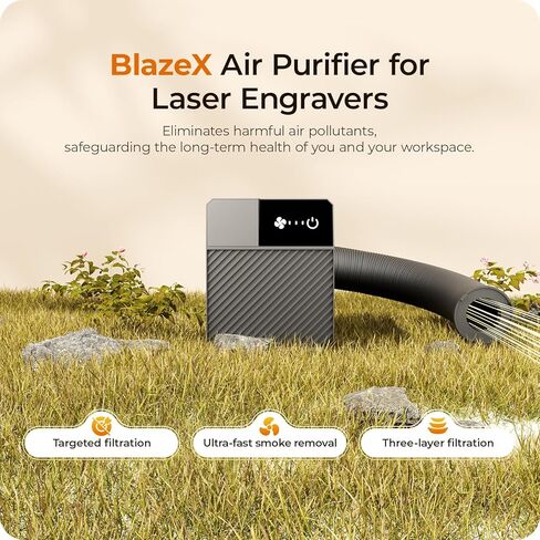 منقي الهواء BlazeX للنقش بالليزر M3، مستخرج الدخان ثلاثي المراحل مع HEPA وفلتر الكربون النشط، إزالة الغبار والروائح بكفاءة عالية للقطع والنقش بالليزر الداخلي in Kuwait