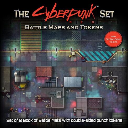 مجموعة Cyberpunk: كتب حصائر المعركة والرموز الخاصة بـ Cyberpunk RED بقلم Loke | الأعمار 14+ | حصيرة المعركة لألعاب لعب الأدوار in Kuwait
