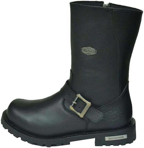 UNIK JUST FOR BIKERS Men's Premium Black Cowhide Leather Motorcycle Boots, 10001-M in Saudi Arabia
