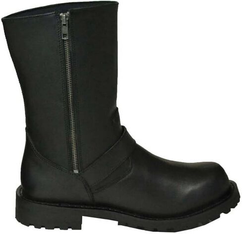 UNIK JUST FOR BIKERS Men's Premium Black Cowhide Leather Motorcycle Boots, 10001-M in Saudi Arabia