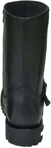 UNIK JUST FOR BIKERS Men's Premium Black Cowhide Leather Motorcycle Boots, 10001-M in Saudi Arabia