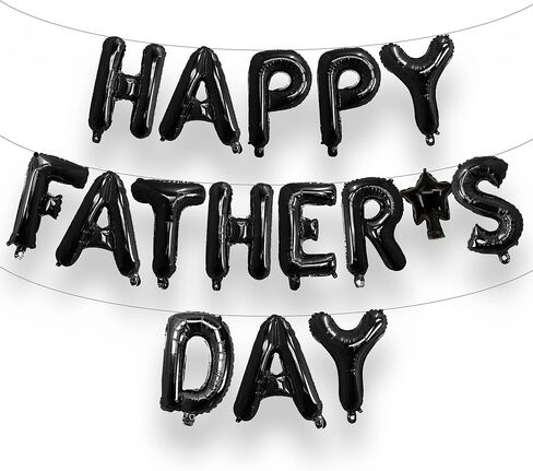 KatchOn, Happy Fathers Day Balloons - 16 Inch | Black Fathers Day Decorations for Party, Happy Fathers Day Banner | Fathers Day Party Decorations | Happy Fathers Day Sign, Happy Fathers Day Backdrop in Saudi Arabia