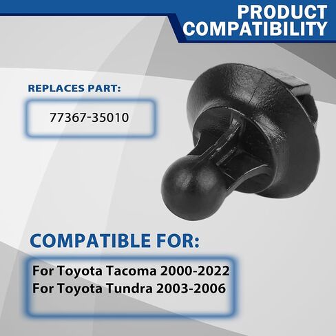 Fuel Filler Door Latch Pin Clamp Compatible with Toyota Tacoma 2000-2022 Tundra 2003-2006 77367-35010 Gas Tank Lid Catch Holder Clamp in Saudi Arabia
