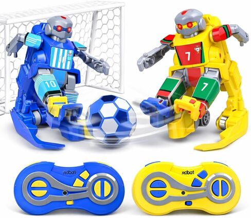 ANTSIR Remote Control Soccer Robot Toy, 2.4G Rechargeable RC Football Player with Lob Shot and Long Shot, 2-Player Battle Interaction Games, Sports Birthday Gift for Boys Girls Age 8-16 in Saudi Arabia