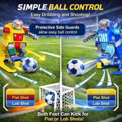 ANTSIR Remote Control Soccer Robot Toy, 2.4G Rechargeable RC Football Player with Lob Shot and Long Shot, 2-Player Battle Interaction Games, Sports Birthday Gift for Boys Girls Age 8-16 in Saudi Arabia
