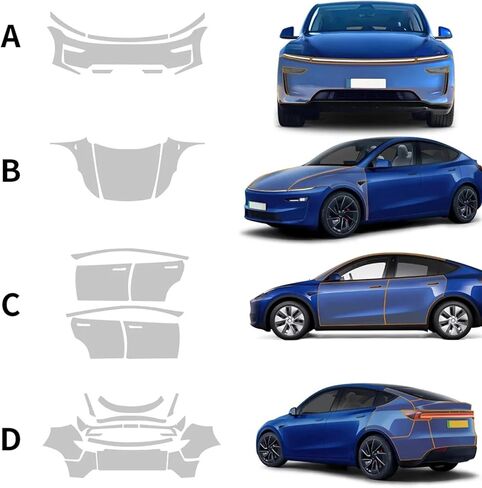 تغطية كاملة مسبقة القطع PPF لـ 2025-2026 Tesla Model Y Juniper | طبقة حماية الطلاء غير المرئية من مادة TPU ذاتية المعالجة، وإكسسوارات السيارة الخارجية المقاومة للخدش والأشعة فوق البنفسجية in Kuwait