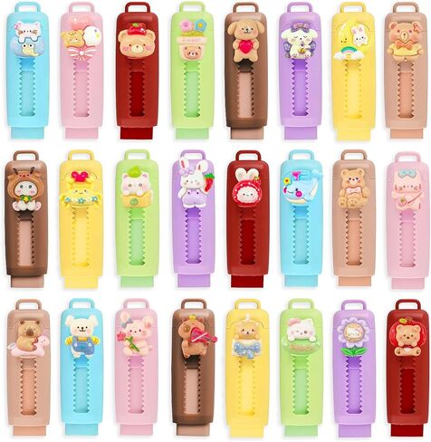24 حزمة من المحايات اللطيفة القابلة للسحب للأطفال، ممحاة ممتعة للأطفال من Kawaii Kids ممحاة أقلام الرصاص للوازم المدرسية والفصول الدراسية ومكافآت المعلم. in Kuwait