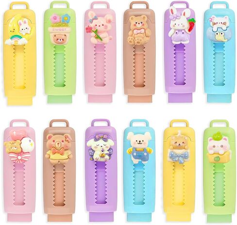 24 حزمة من المحايات اللطيفة القابلة للسحب للأطفال، ممحاة ممتعة للأطفال من Kawaii Kids ممحاة أقلام الرصاص للوازم المدرسية والفصول الدراسية ومكافآت المعلم. in Kuwait