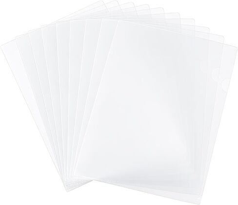 200 Pack Plastic Clear Transparent Document File Folder Sleeves Holder Fit for L-Type 8.5 x 11 Inch US Letter Size Paper for Law Office, Classroom, Home in Saudi Arabia