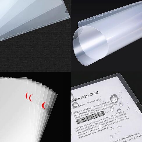 200 Pack Plastic Clear Transparent Document File Folder Sleeves Holder Fit for L-Type 8.5 x 11 Inch US Letter Size Paper for Law Office, Classroom, Home in Saudi Arabia