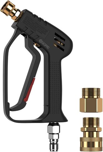 SICOPRO Short Pressure Washer Gun, Power Washer Gun for Car Wash Foam Gun, Stubby Pressure Washer Gun with 3/8" Male Plug and 1/4" Quick Connector Coupler, Anti-Tangle Design in Saudi Arabia