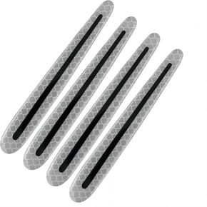 Car Door Protector Film – Aesthetic Reflective Handle Sticker, Carbon Fiber Door Handle Protective Cover, 4 Piece Set for Scratch-Free Surfaces. (Reflective Red) in Saudi Arabia