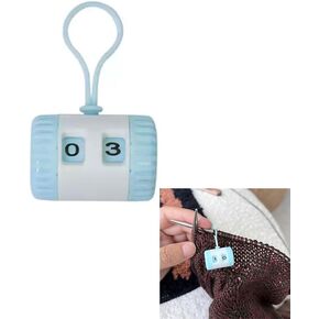 JuxLux عداد الحياكة العالمي عداد صف الحياكة مع حبل معلق عدد الصفوف المقتفي عداد غرزة الحياكة لعلامات غرزة الكروشيه مجموعة إبر الحياكة الخيزران المستقيمة بنقطة واحدة in Kuwait