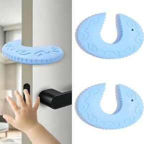 Jayen Silicone Door Pinch Guard, Upgraded Non-Slip Textured Door Slam Stopper, Anti-Slam Finger Protector for Kids & Pets, Durable Soft Rubber Alternative to Foam - White (2 Pcs) in Saudi Arabia